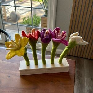 Lovevery felt flowers in a row